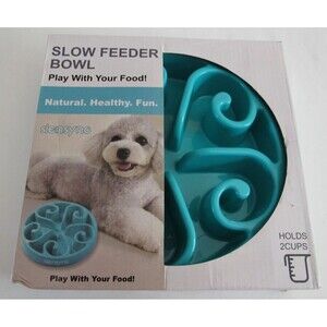 Dog Bowl Siensync Slow Feeder Medium Size Puppy/Adult  2 Cup NIB